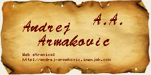 Andrej Armaković vizit kartica